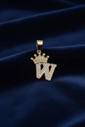 14K INITIAL "W" CROWN ON TOP PENDANT