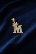 14K INITIAL "M" CROWN ON TOP PENDANT