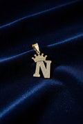 14K INITIAL "N" CROWN ON TOP PENDANT