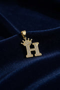 14K INITIAL "H" CROWN ON TOP PENDANT
