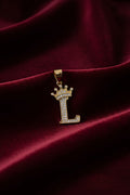 14K INITIAL "L" CROWN ON TOP PENDANT