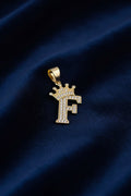 14K INITIAL "F" CROWN ON TOP PENDANT