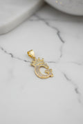 14K INITIAL "G" CROWN ON TOP PENDANT