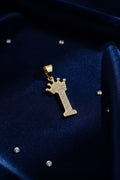 14K INITIAL "I" CROWN ON TOP PENDANT