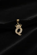 14K INITIAL "Q" CROWN ON TOP PENDANT