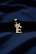 14K INITIAL "E" CROWN ON TOP PENDANT