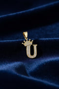 14K INITIAL "U" CROWN ON TOP PENDANT