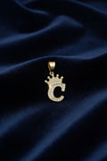 14K INITIAL "C" CROWN ON TOP PENDANT