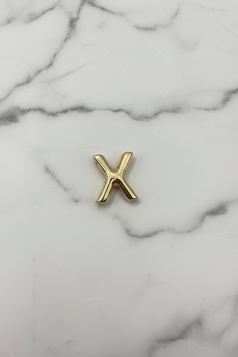 14K BUBBLE LETTER PENDANT - X 240704036761