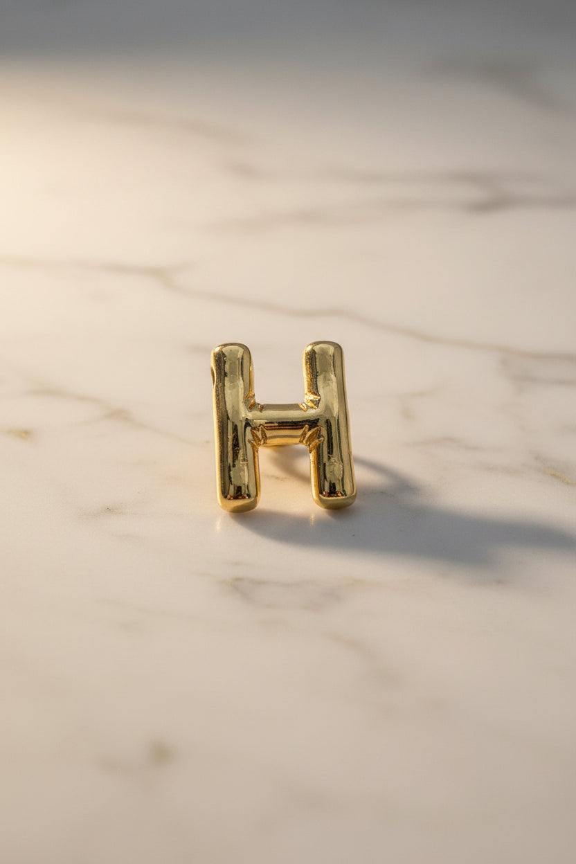 14K BUBBLE LETTER PENDANT - H 240704034046