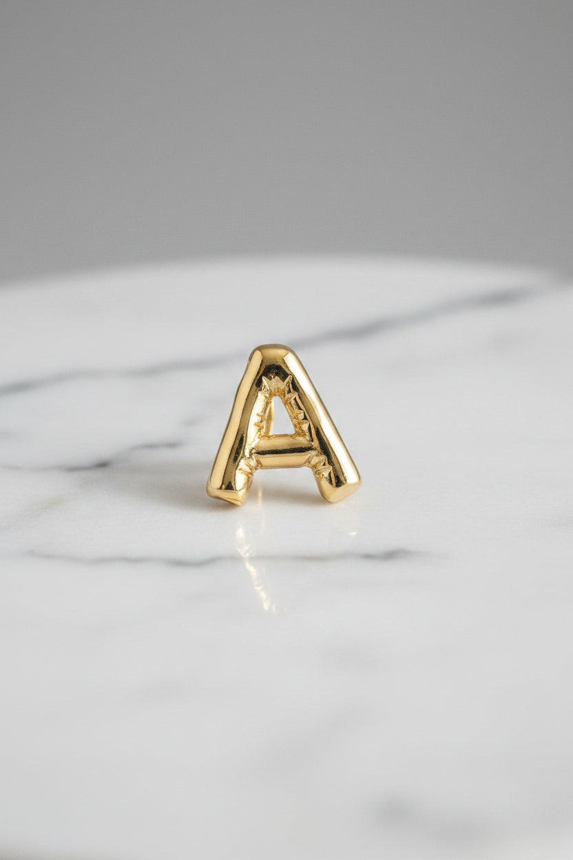 14K BUBBLE LETTER PENDANT - A 240704040603