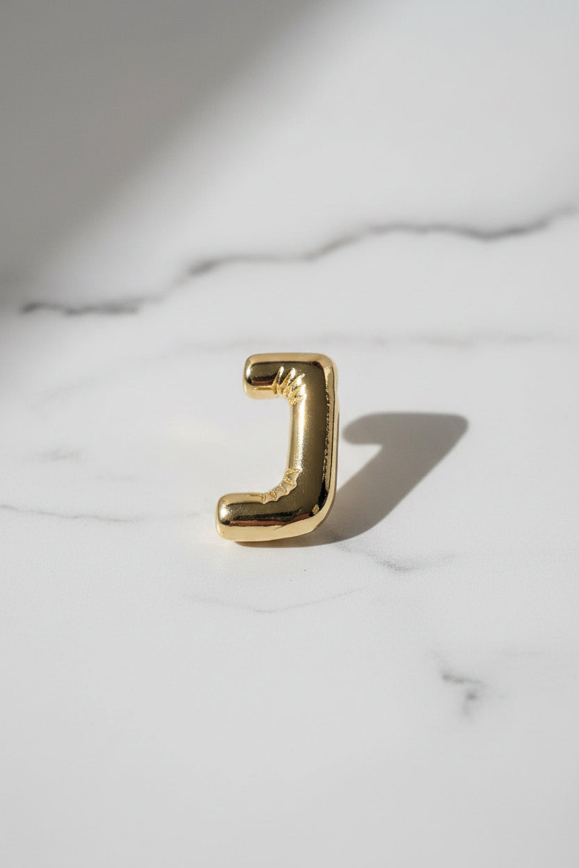 14K BUBBLE LETTER PENDANT - J 240704043275