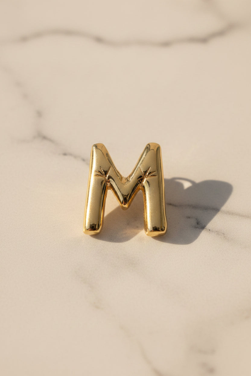 14K BUBBLE LETTER PENDANT - M 240704042434