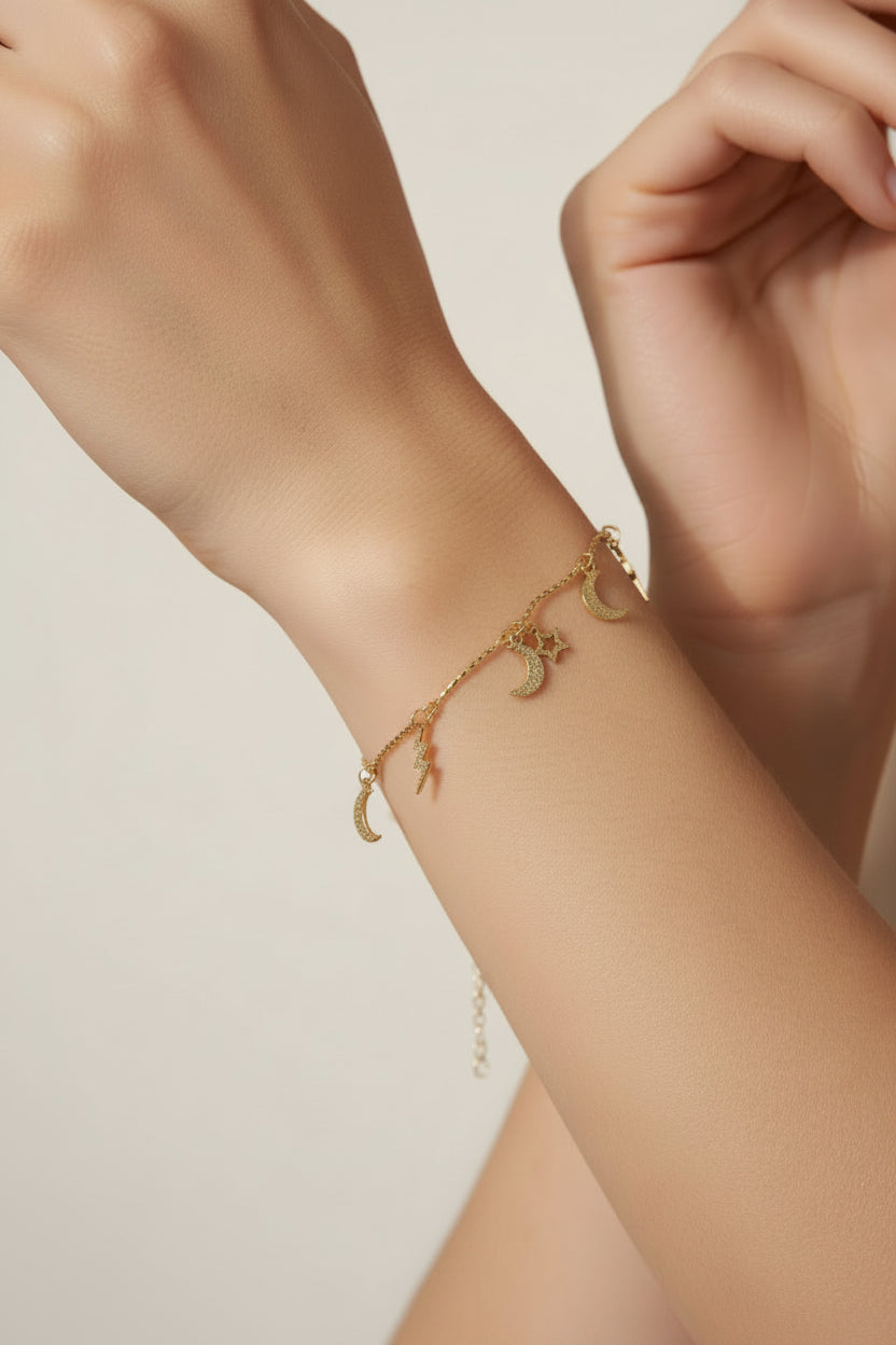 14K CELESTIAL CHARM BRACELET TH-03830002