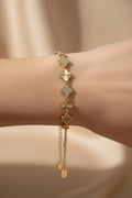 14K FOUR LEAF CLOVER-MOTIF BRACELET OS-11210001