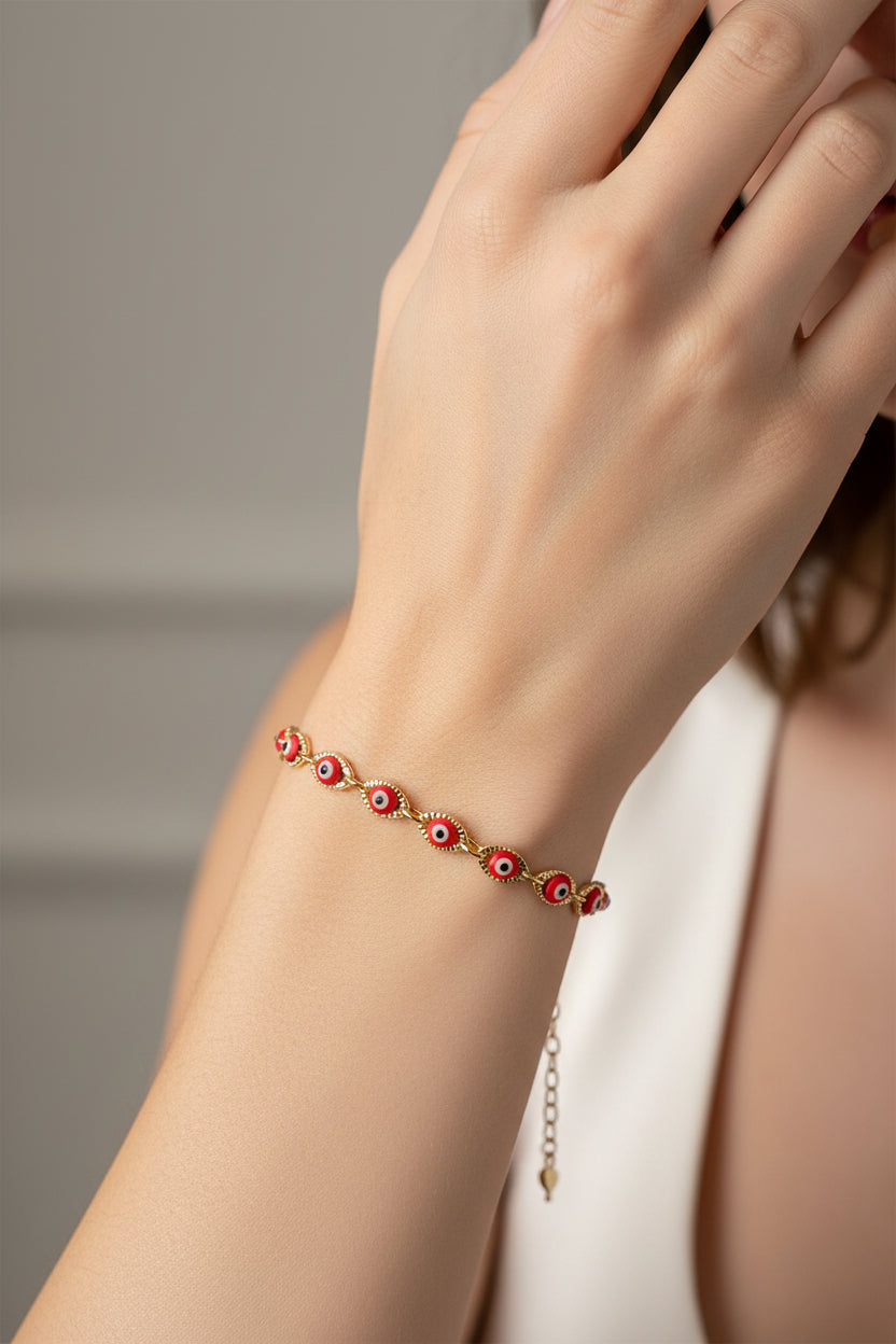 14K RED EVIL EYE BRACELET LCC-39830059
