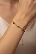 14K WOVEN MESH STYLE CHAIN BRACELET OS-08640001