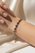 14K SAPPHIRE DIAMOND TENNIS BRACELET MS-29200004