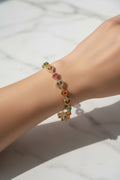 14K COLORFUL HEART LINK BRACELET MS-20280007