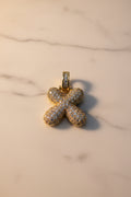 14K 3D CLEAR BUBBLE INITIAL PENDANT - X