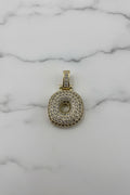 14K 3D CLEAR BUBBLE INITIAL PENDANT - O