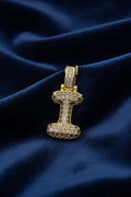 14K 3D CLEAR BUBBLE INITIAL PENDANT - I