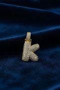 14K 3D CLEAR BUBBLE INITIAL PENDANT - K