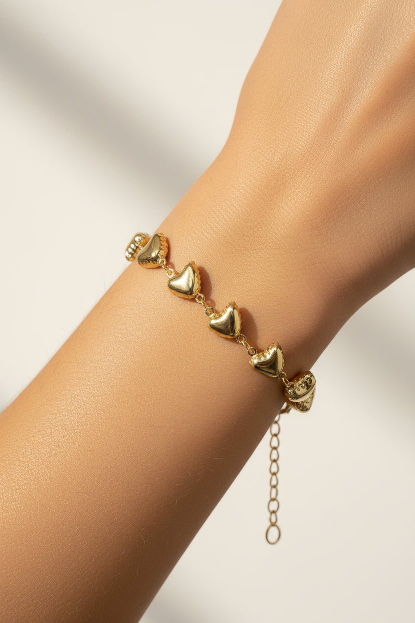 14K PUFFY HEART-SHAPED BRACELET TH-07450001