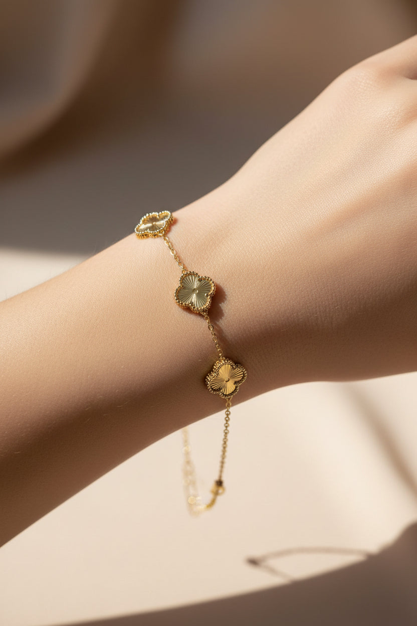 14K CLOVER MOTIFS BRACELET SL-19930004