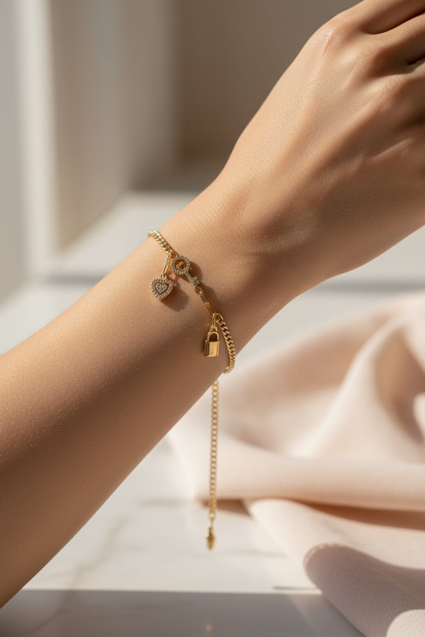 14K CUBAN CHAIN BRACELET OS-06680001