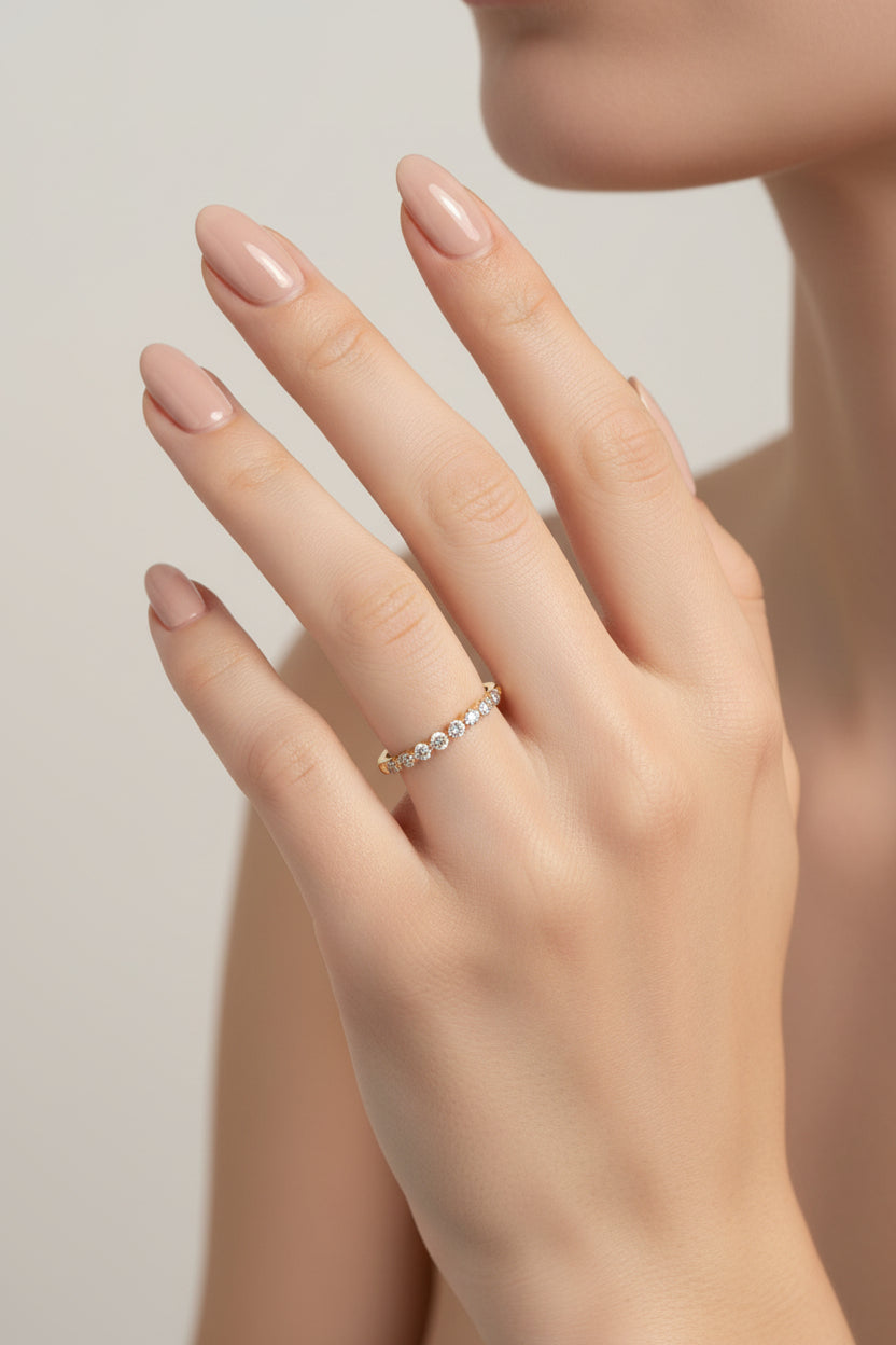 14K HALF ETERNITY BAND RING X001204391