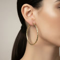 14K TWISTED HOOP EARRINGS R-21480038