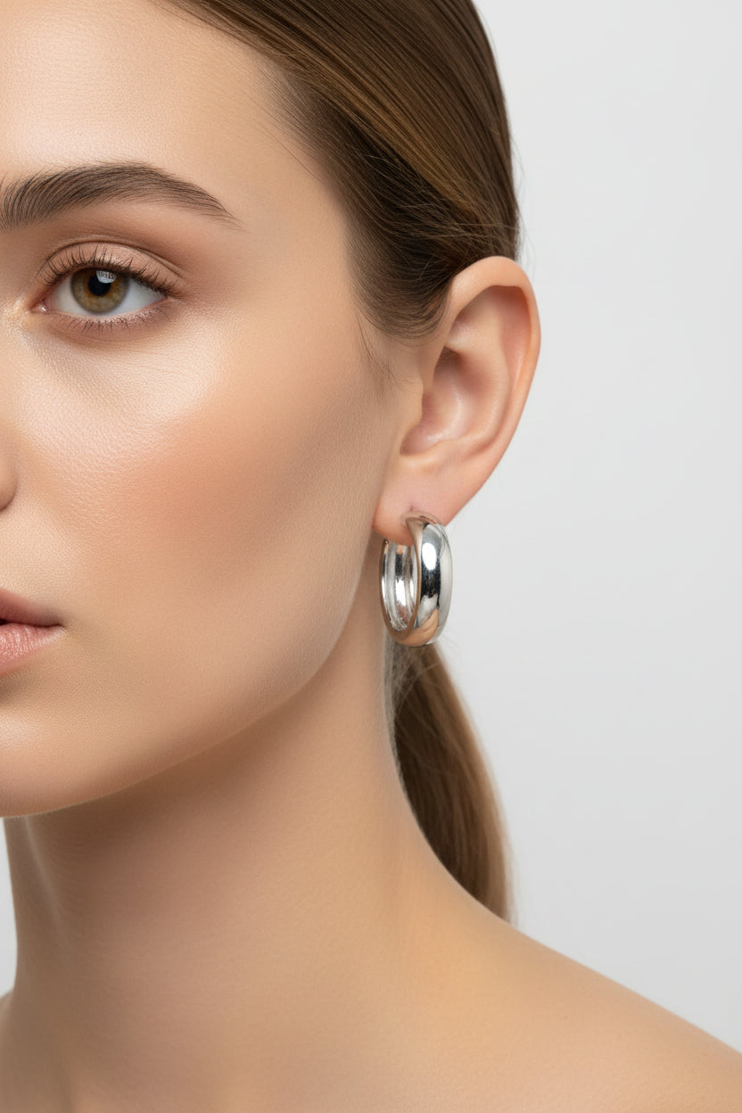 WHG SMALL THICK HOOP EARRINGS RQ347