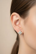 14K FLORAL CLUSTER HUGGIE EARRING GT-08480004
