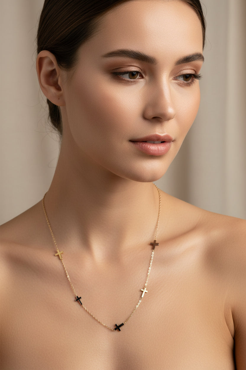 WHG MULTI-CROSS STATION NECKLACE T001237810