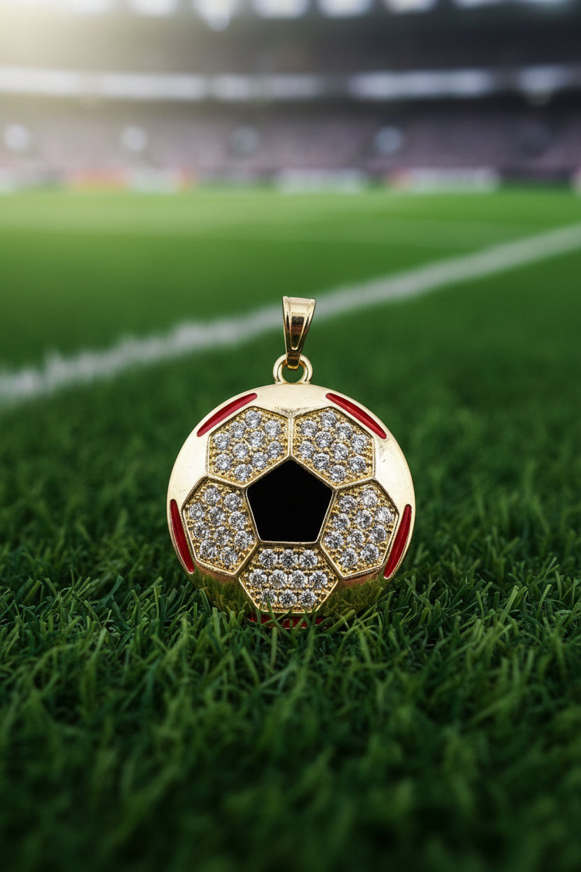 14K SOCCER-THEMED PENDANT