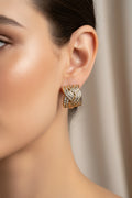 14K BRAIDED KNOT DESIGN EARRINGS RQ352