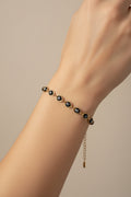 14K BLACK EVIL EYE CHARM BRACELET LCC-39830060