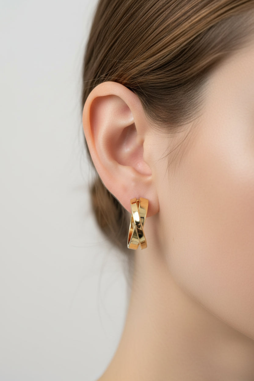 14K SPLIT-HOOP EARRING R-25480001