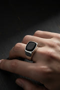 WHG BLACK ONYX STONE RING XQ