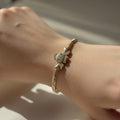 14K STITCH "CZ" CUBAN LINK BRACELET RQ362