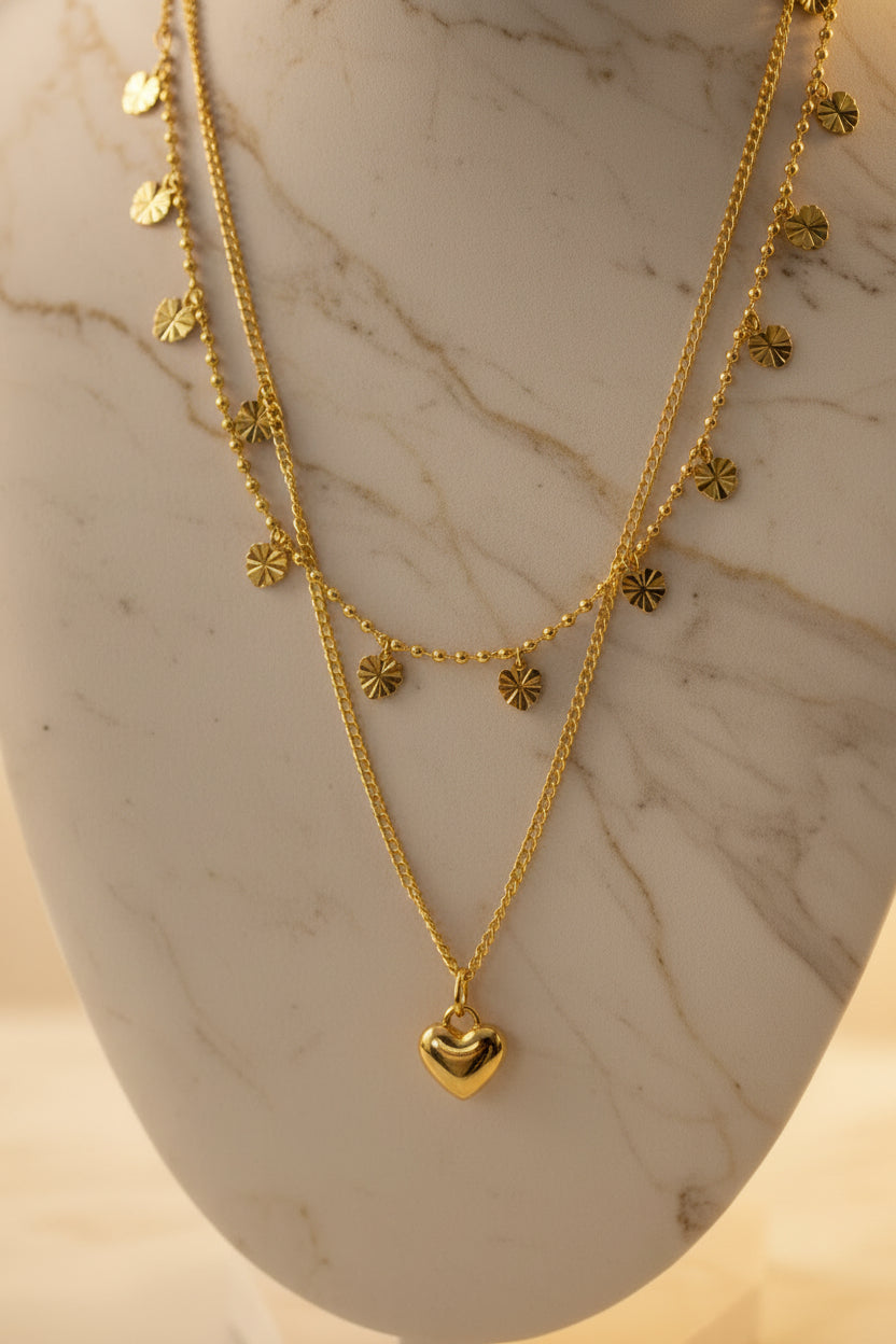 14K TWO DISTINCT CHAINS NECKLACE ST-52480001