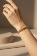 14K DOUBLE CURB LINK BRACELET SL-24140001