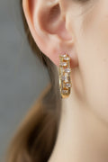 14K DIAMOND HOOP EARRINGS XP