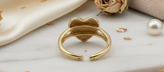 14K HEART SHAPE OPEN-ENDED RING SJ-12920002