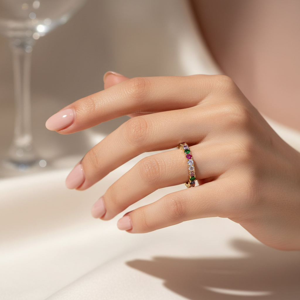 14K ETERNITY-STYLE BAND  RING GJ-10260011