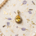 14K CANARY TEARDROP PENDANT