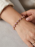 14K PINK HEART TENNIS BRACELET