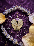 14K PINK HEART ANGEL WINGS PENDANT
