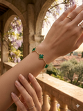 14K EMERALD GREEN CLOVER BRACELET GT-08890011